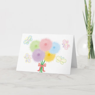 Spring Bouquet Letterpress Thank You Card
