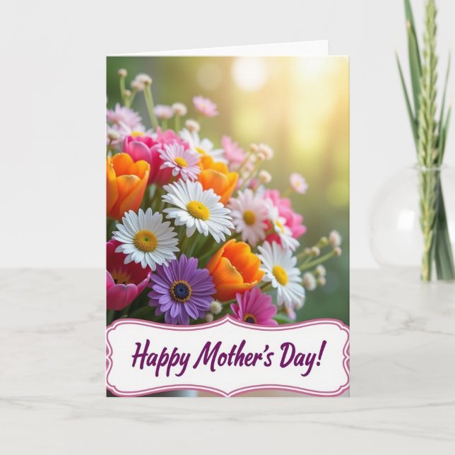 Spring Bouquet Mothers Day Card (Front)