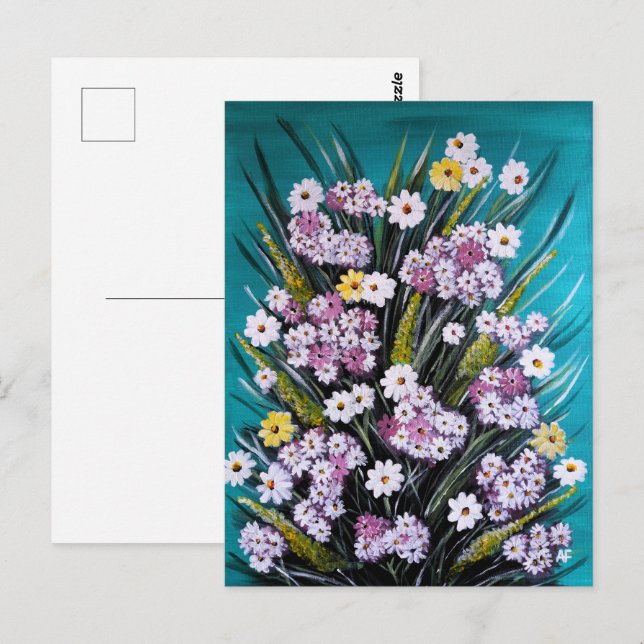 Spring Bouquet Painting by Alfred Fox Postcard (Front/Back)