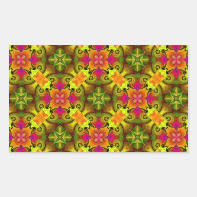 Spring Bouquet Rectangular Sticker (Front)