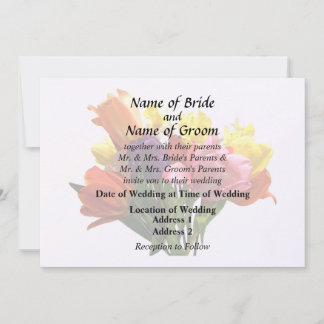 Spring Bouquet With Tulips and Daffodil Invitation