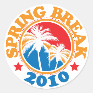 Spring Break 2010 Classic Round Sticker