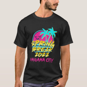 Spring Break 2022 Retro 80 Panama City Beach Famil T-Shirt