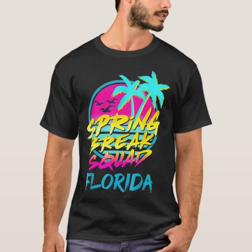 Spring Break 2022 Retro 80s 90s Florida Family Vac T_Shirt