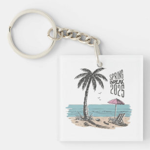 Spring Break 2025 Beach Vibes Keychain