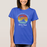 Spring Break Beach Hut Palm Trees Family Matching