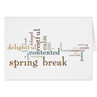Spring Break (Blank Inside) Cards