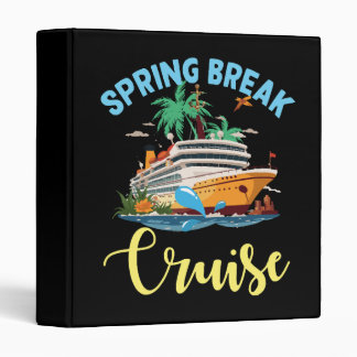 Spring Break Cruise 3 Ring Binder