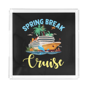 Spring Break Cruise Acrylic Tray