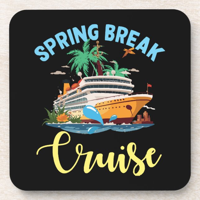 Spring Break Cruise Beverage Coaster (Front)