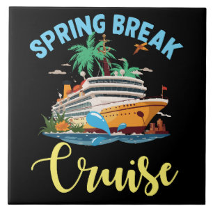 Spring Break Cruise Ceramic Tile
