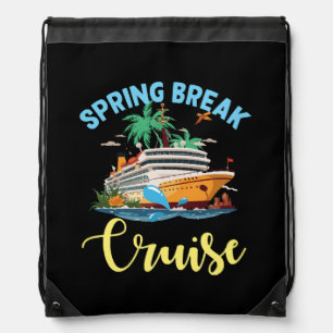 Spring Break Cruise Drawstring Bag