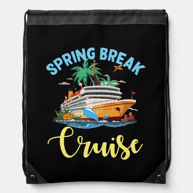 Spring Break Cruise Drawstring Bag (Front)