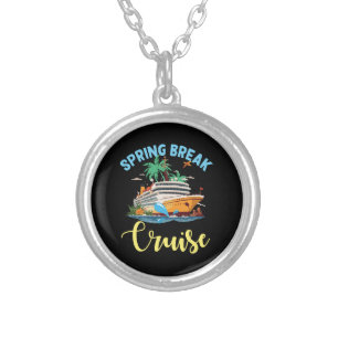 Spring Break Cruise Silver Plated Necklace