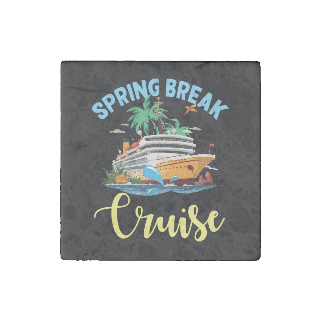 Spring Break Cruise Stone Magnet (Front)