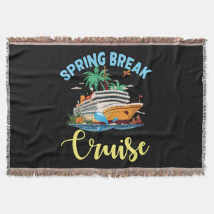 Spring Break Cruise Throw Blanket