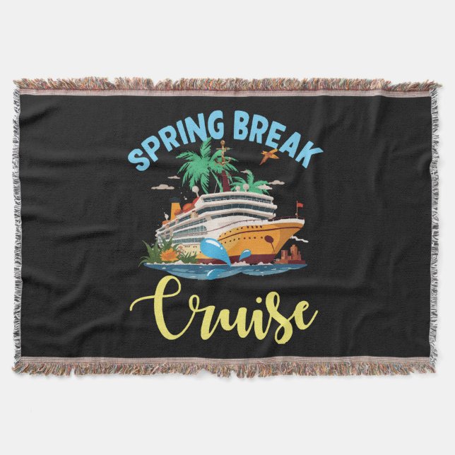 Spring Break Cruise Throw Blanket (Front)