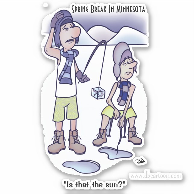 Spring Break Custom Cut Sticker (Front)