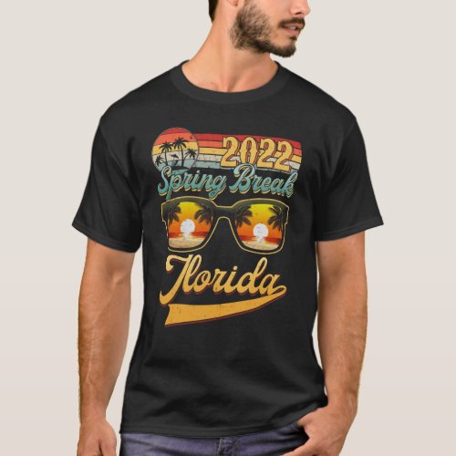 Spring Break Florida 2022 Vintage Cool Sunglasses T_Shirt