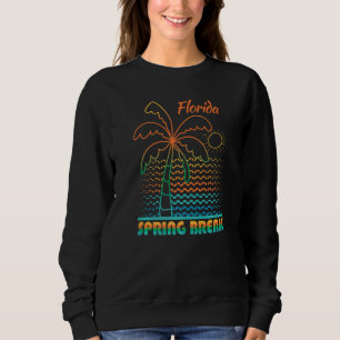 Spring Break Florida Sunset Vintage Matching Women Sweatshirt