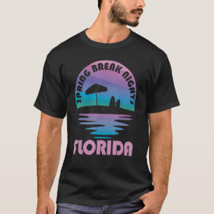 Spring Break Florida Sunset Vintage Matching Women T-Shirt