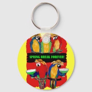 SPRING BREAK FOREVER PARROTS KEYCHAIN