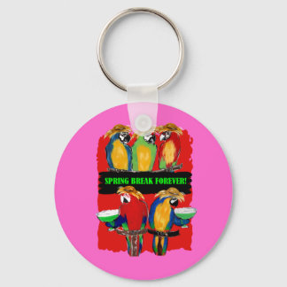 SPRING BREAK FOREVER PARROTS KEYCHAIN