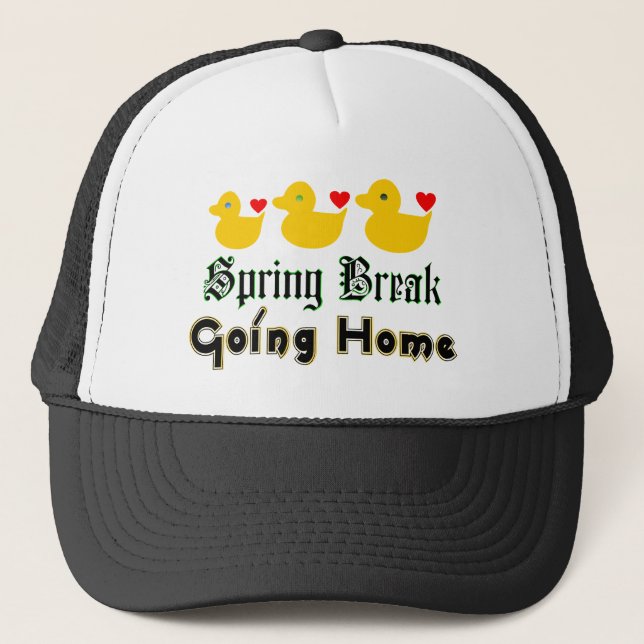 ♫♥Spring Break-Going Home Cute Ducks Trucker Hat♥♪ Hat (Front)