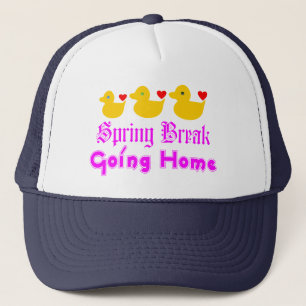 ♫♥Spring Break-Going Home Cute Ducks Trucker Hat♥♪ Hat