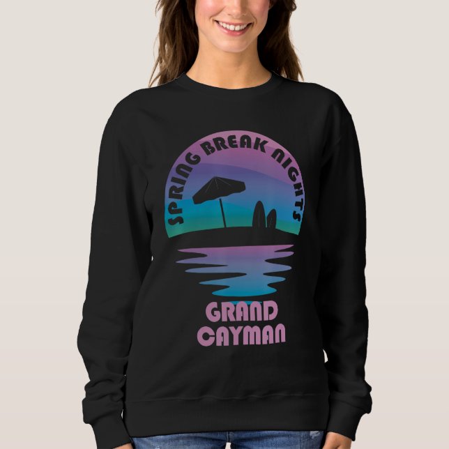 Spring Break Grand Cayman Sunset Vintage Matching  Sweatshirt (Front)
