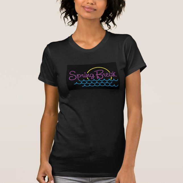 Spring Break in Neon Colors - T-Shirt (Front)