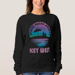 Spring Break Key West Sunset Vintage Matching Wome Sweatshirt