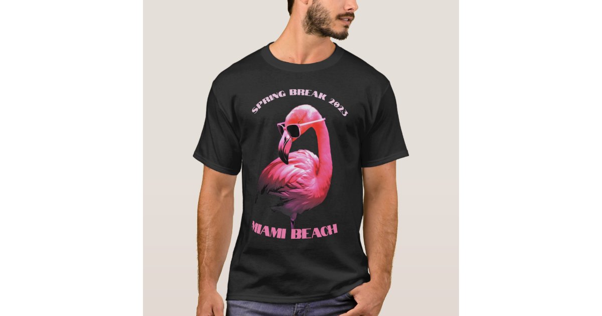 Vintage 80s Clothing Flamingo Souvenir Miami Beach Florida Shirt