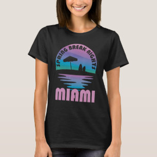 Spring Break Miami Sunset Vintage Matching Women M T-Shirt