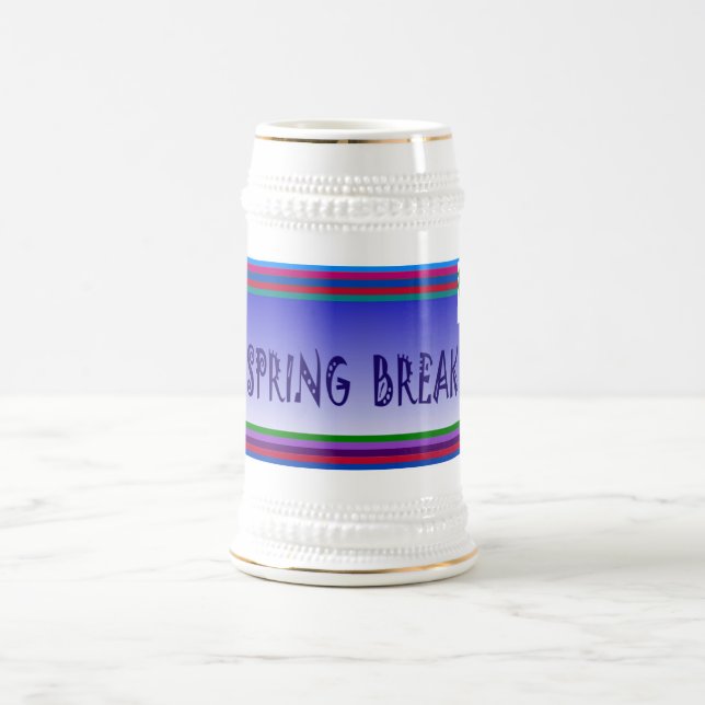 Spring Break & palm Tree - Beer Stein (Center)