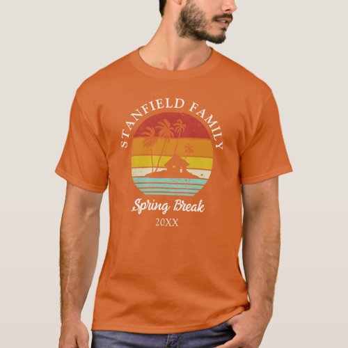 Spring Break Palm Trees Matching Family Custom T_Shirt