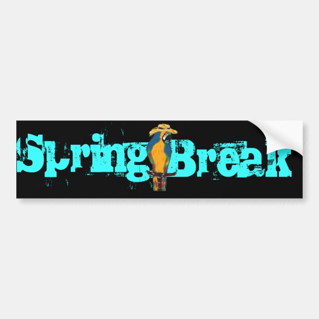Spring Break Parrots Bumper Sticker (Front)
