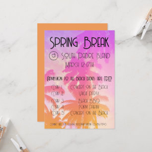 Spring Break Party Invitation