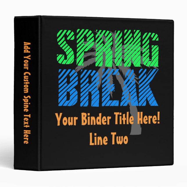 Spring Break Photo Album Cover/Binder Scrapbook Binder (Front/Spine)