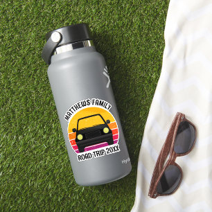Spring Break Road Trip Sunset Custom Laptop Sticker
