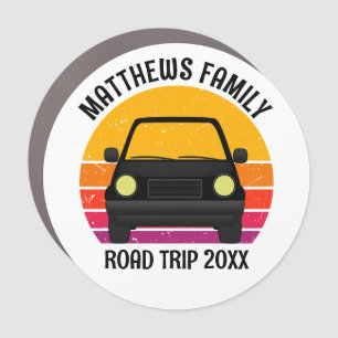 Spring Break Road Trip Sunset Customized Car Magnet