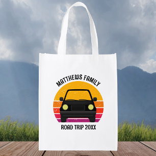Spring Break Road Trip Sunset Customized Grocery Bag