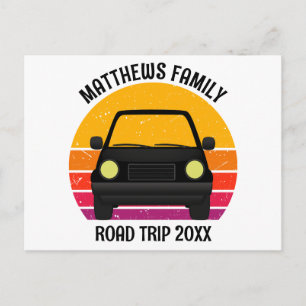 Spring Break Road Trip Sunset Customized Postcard
