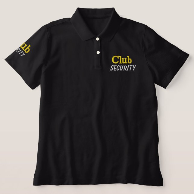 Spring Break Security  Embroidered Polo Shirt (Design Front)