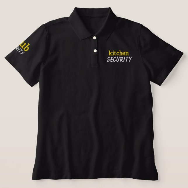 Spring Break Security  Embroidered Polo Shirt (Design Front)