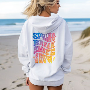 Spring Break Smoke Show Western Style Rainbow Hoodie