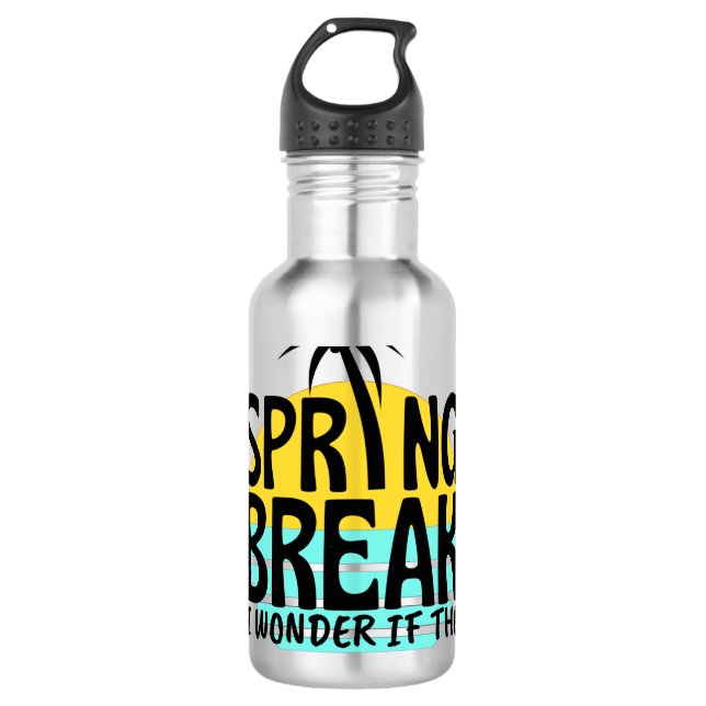 Spring Break Spring Season Stainless Steel Water Bottle (Front)