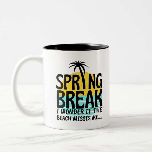 Spring Break Spring Season Two-Tone Coffee Mug (Left)