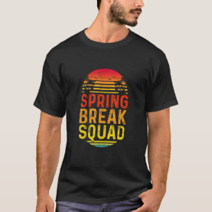 Spring Break Squad 2022 Retro Vintage Sunset Match T-Shirt