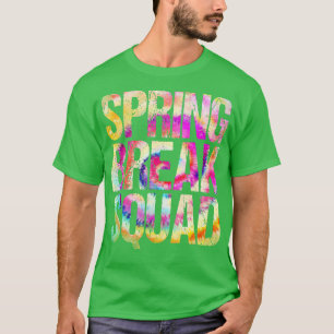 Spring Break Squad Retro Tie Dye  Matching Family  T-Shirt